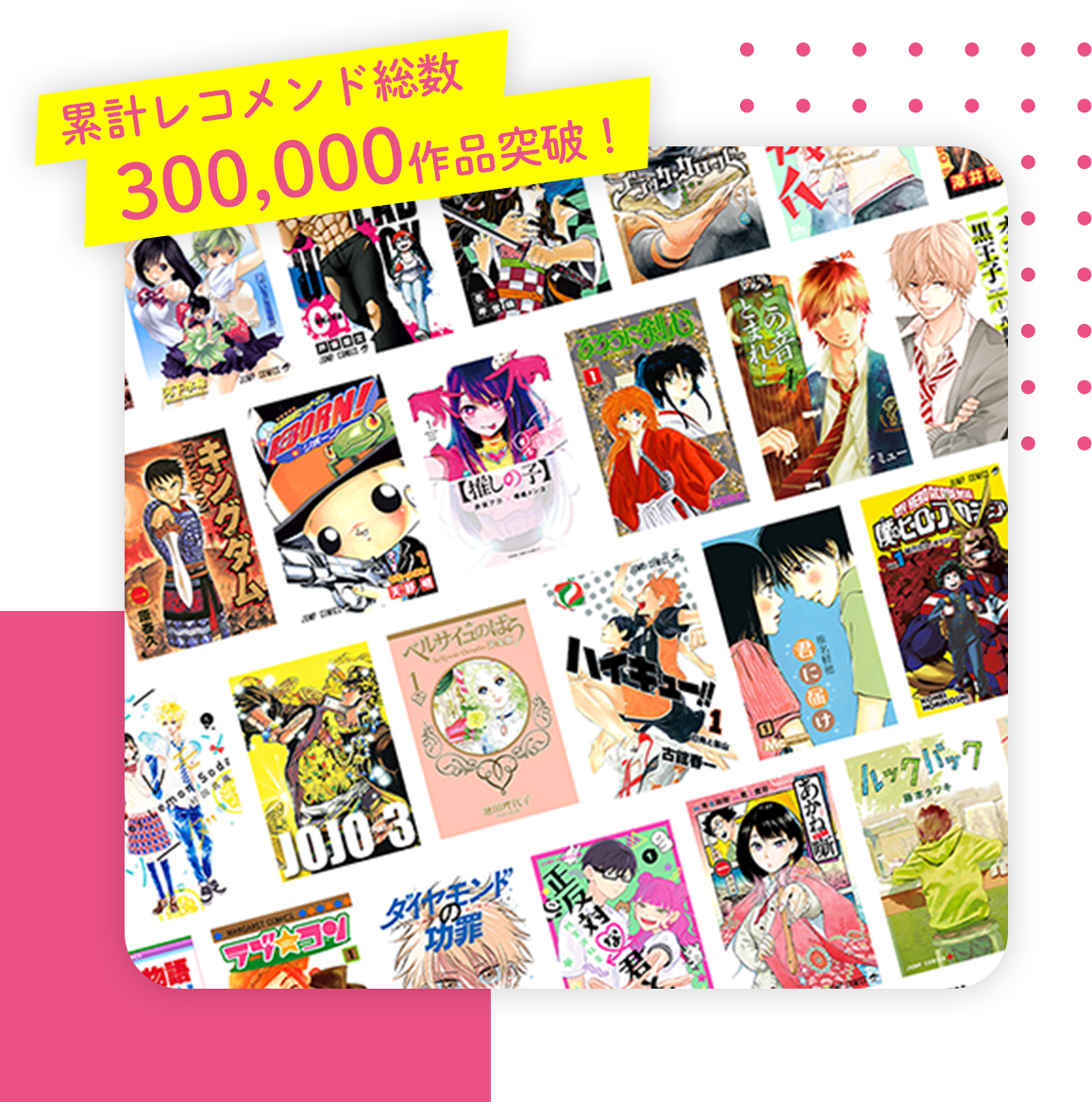 累計レコメンド総数300,000作品突破！